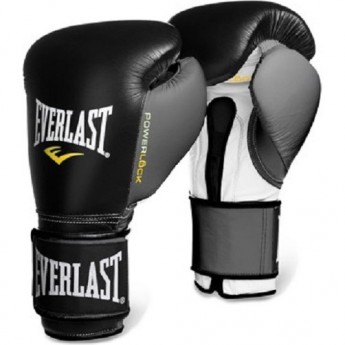 Перчатки тренировочные EVERLAST POWERLOCK 16oz черно/серые